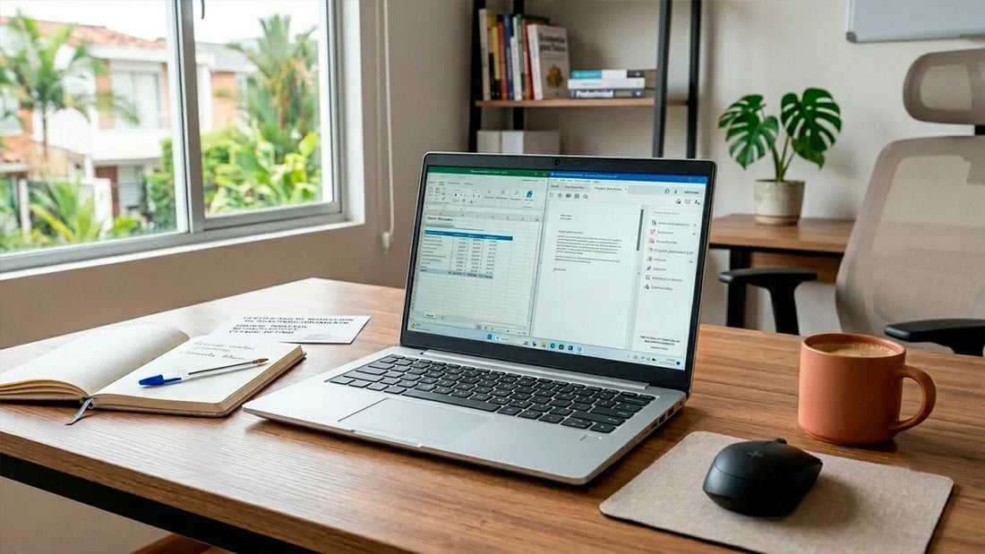 Computador reacondicionado para uso diario en un escritorio de trabajo, una opción asequible por menos de 1 millón de pesos en Colombia.