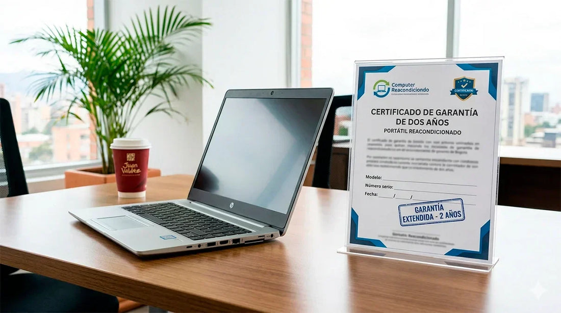 Computador reacondicionado con certificado de garantía de 2 años en Colombia